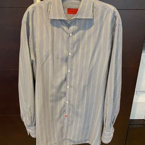 Men’s Isaia striped dress shirt